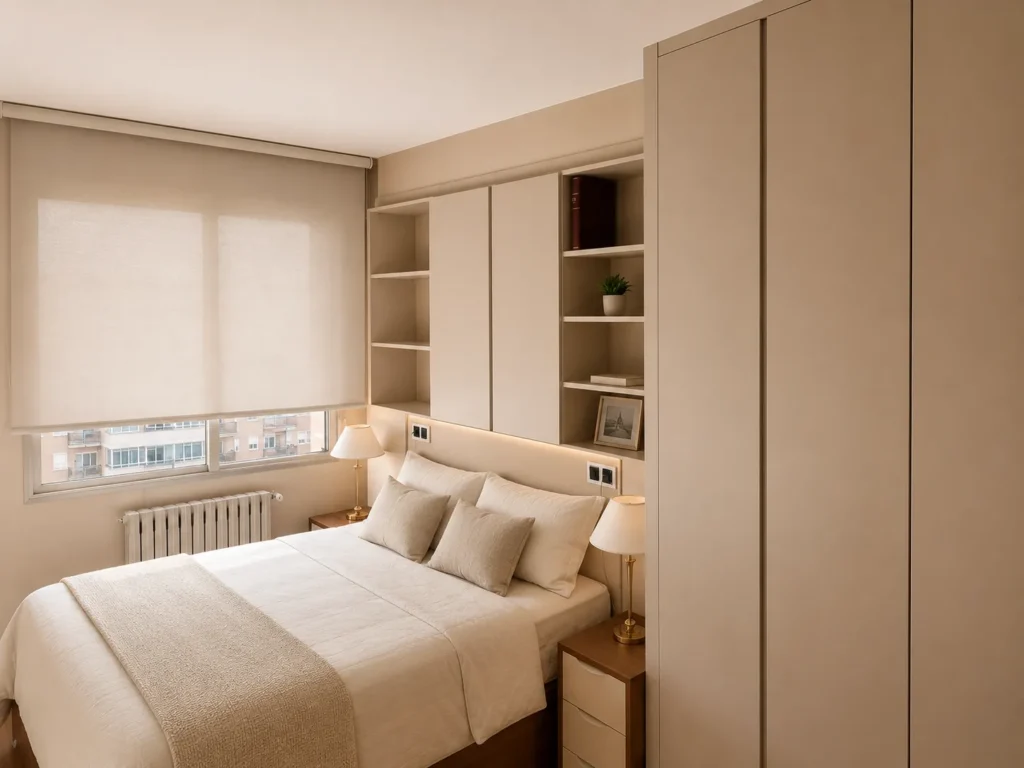 Armario a medida con puertas batientes dormitorio completo | Armarios Enova Zaragoza
