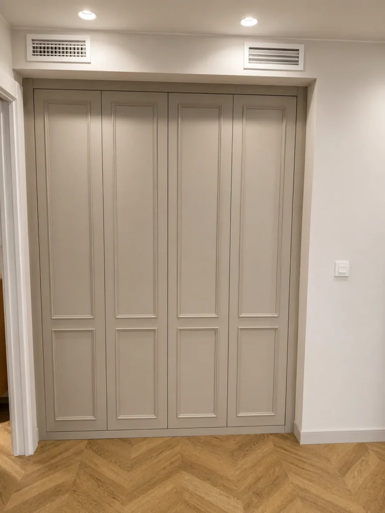 Armario a medida con puertas batientes iris lacado 2 | Armarios Enova Zaragoza