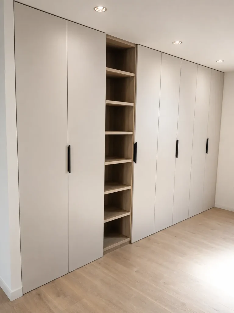 Armario a medida con puertas batientes lisa | Armarios Enova Zaragoza