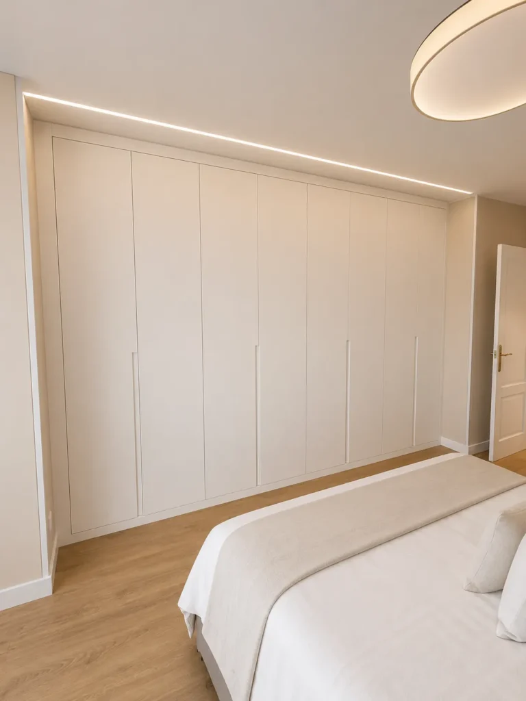 Armario a medida con puertas batientes nova lacada 2 | Armarios Enova Zaragoza