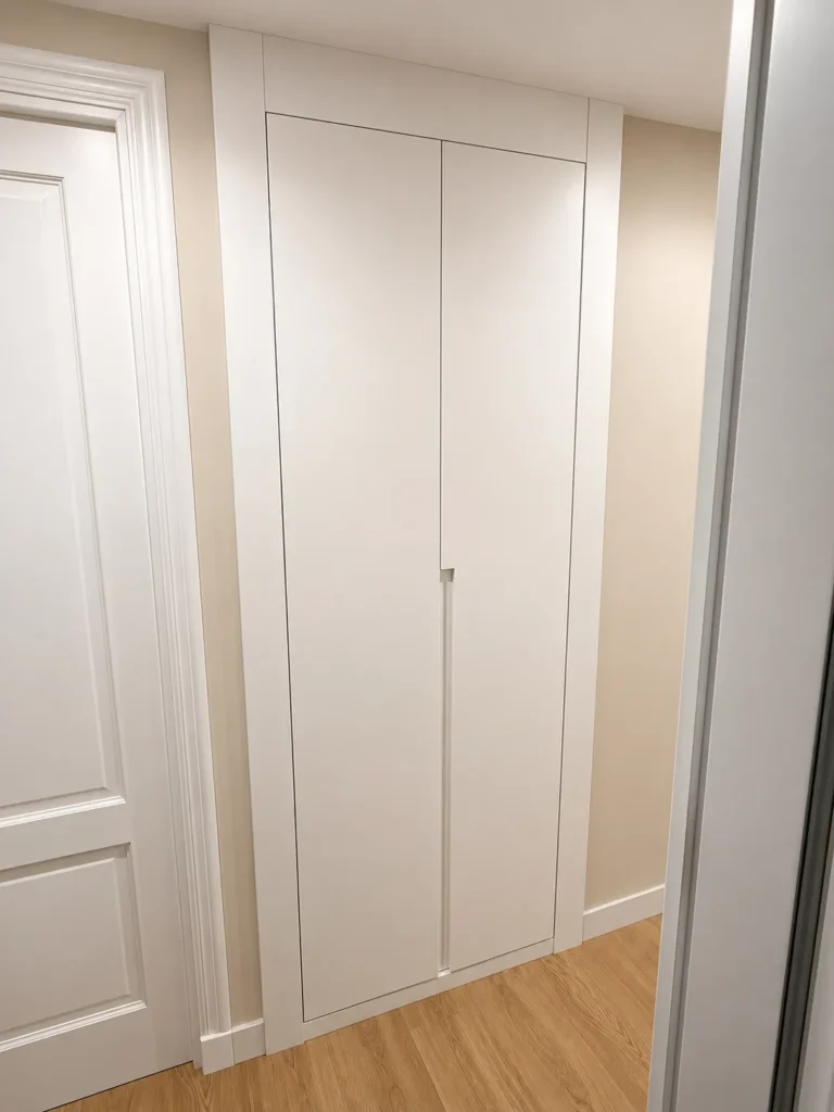 Armario a medida con puertas batientes people pasillo | Armarios Enova Zaragoza