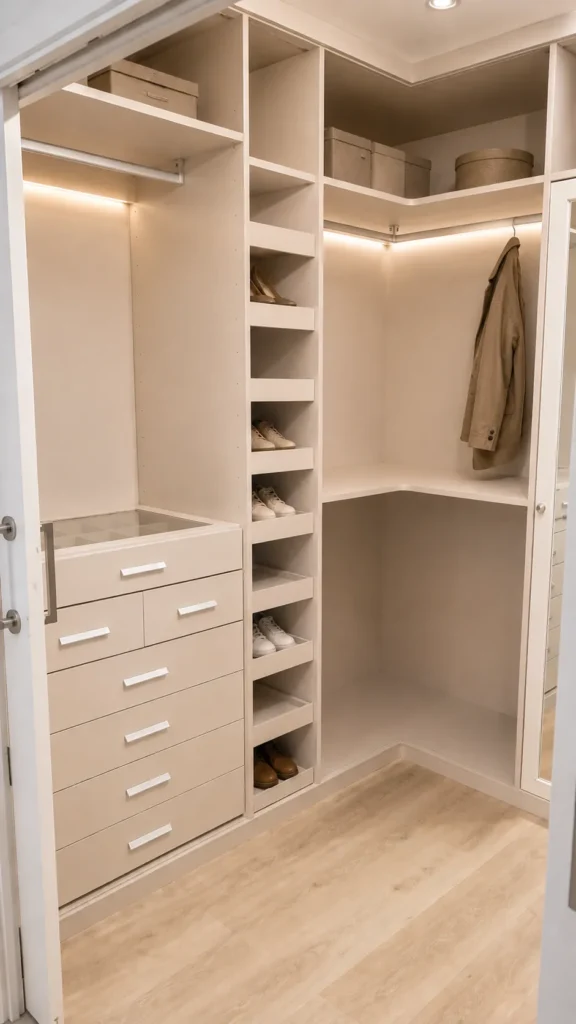 Vestidor a medida abierto | Armarios Enova Zaragoza